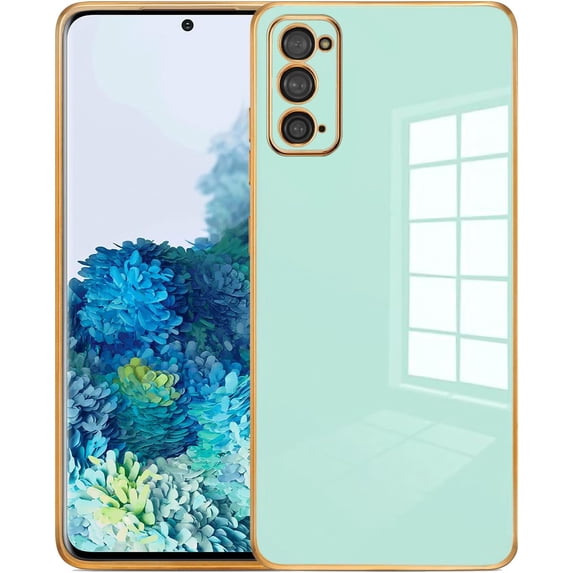 Galaxy S20 Case, Designed for Electroplated Samsung Galaxy S20 4G/5G Phone Case, Case Soft TPU Protective Shockproof Flexible Samsung Galaxy S20 Case 6.2 inch,Mint Green
