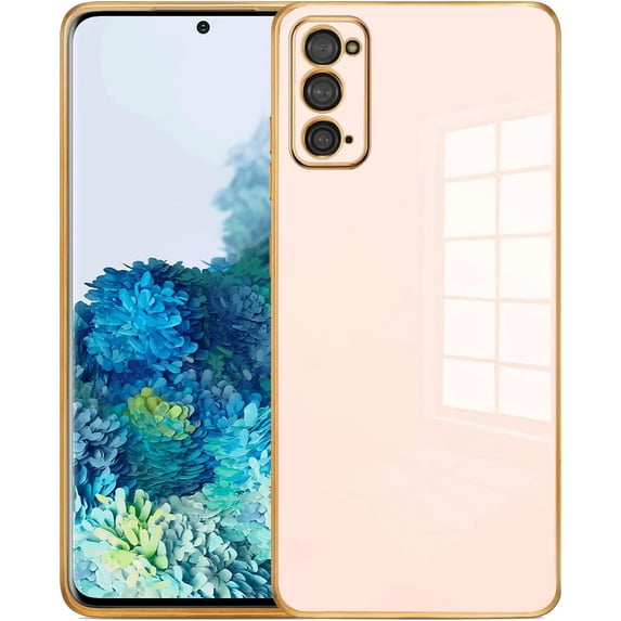 Galaxy S20 Case, Designed for Electroplated Samsung Galaxy S20 4G/5G Phone Case, Case Soft TPU Protective Shockproof Flexible Samsung Galaxy S20 Case 6.2 inch,Pink