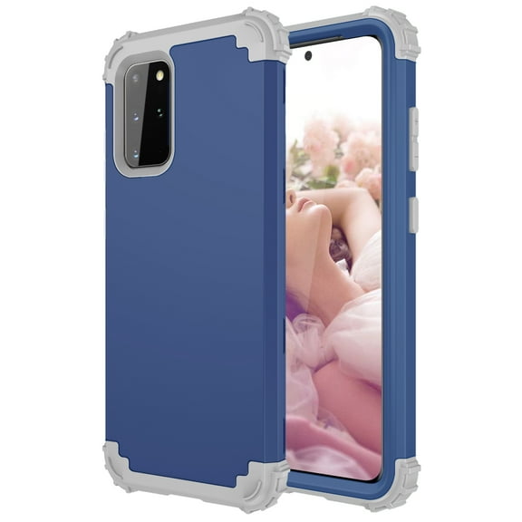 Galaxy S20+ Case, S20 Plus Case, Allytech Dual Layers Hybrid Corner Protective Shockproof Anti-Scratch Wireless Charging Support Defender Bumper Back Cover Case for Samsung Galaxy S20+ 6.7",Darkblue