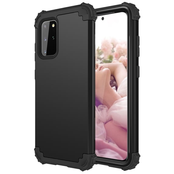Galaxy S20+ Case, S20 Plus Case, Allytech Dual Layers Hybrid Corner Protective Shockproof Anti-Scratch Wireless Charging Support Defender Bumper Back Cover Case for Samsung Galaxy S20+ 6.7",Black