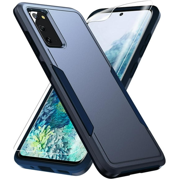 for Galaxy S20 Case,Samsung S20 Case,with Screen Protector [ Grade Drop Tested] Heavy-Duty Tough Rugged Shockproof Protective Case for Samsung Galaxy S20 6.2 inch, Blue