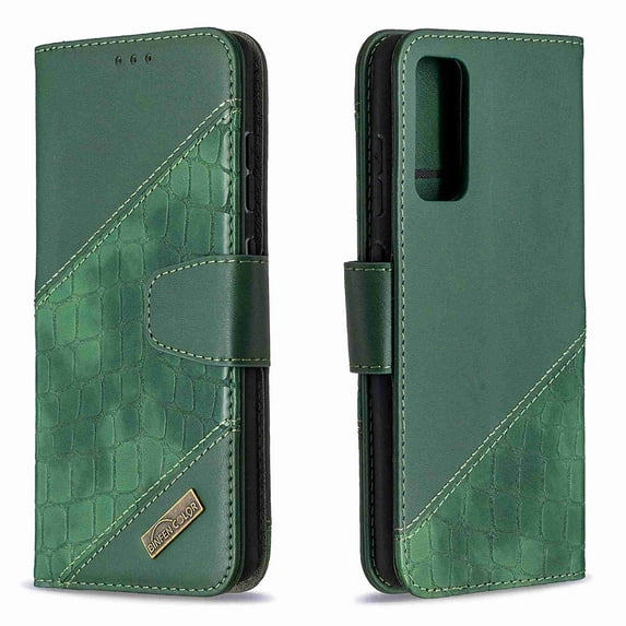 Galaxy S20 FE (2020) Case, Dteck Shockproof Wallet Flip Folio Wallet Case with Kickstand Card Slots Magnetic Closure, green