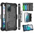 thumbnail image 1 of Galaxy S20 FE 5G Case Clip Belt Holster, Takfox Shockproof Swivel Defender Heavy Duty Armor Protective Cases & 2 Pcs Screen Protector Kickstand Rugged Cover For Samsung Galaxy S20 Fan Edition - Black, 1 of 6