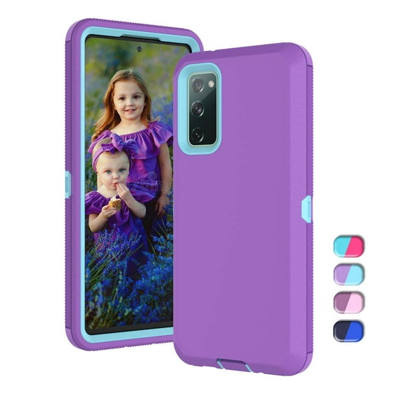 Galaxy S20 FE 5G Case, Sturdy Phone Case for Galaxy S20 Fan Edition 6.5", Tekcoo Full-Body Shockproof Protection Heavy Duty Armor Hard Plastic & Shock Absorption Rubber Rugged Bumper 3-in-1 Case Cover