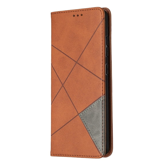 Galaxy S20 FE 5G Case Wallet, Allytech PU Leather Grid Design Retro bOOK Style Magnetic Clasp Folding Stand Wireless Charging Support Cards Cash Pocket Wallet Cover for Samsung Galalxy S20 FE, Brown