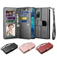 thumbnail image 1 of Galaxy S20 FE 5G Wallet Case, Galaxy S20 Fan Editon Cover, Njjex Luxury PU Leather 9 Card Slots Holder Carrying Folio Flip Cover [Detachable Magnetic Hard Case] & Kickstand & Hand Strap, 1 of 5
