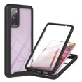 thumbnail image 1 of Galaxy S20 FE Case with Built-in Screen Protector, Dteck Full Body Protection Hybrid Rugged Shockproof Case Transparent Clear PC Back Cover for Samsung Galaxy S20 FE, Black, 1 of 6