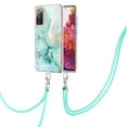 thumbnail image 1 of Galaxy S20 FE Case, Galaxy S20 Lite Case, Allytech Luxury Marble Rubber TPU Drop Protection Anti-scratch Lanyard Back Cover for Girls Women Case for Samsung Galaxy S20FE / S20 Lite, Green, 1 of 4