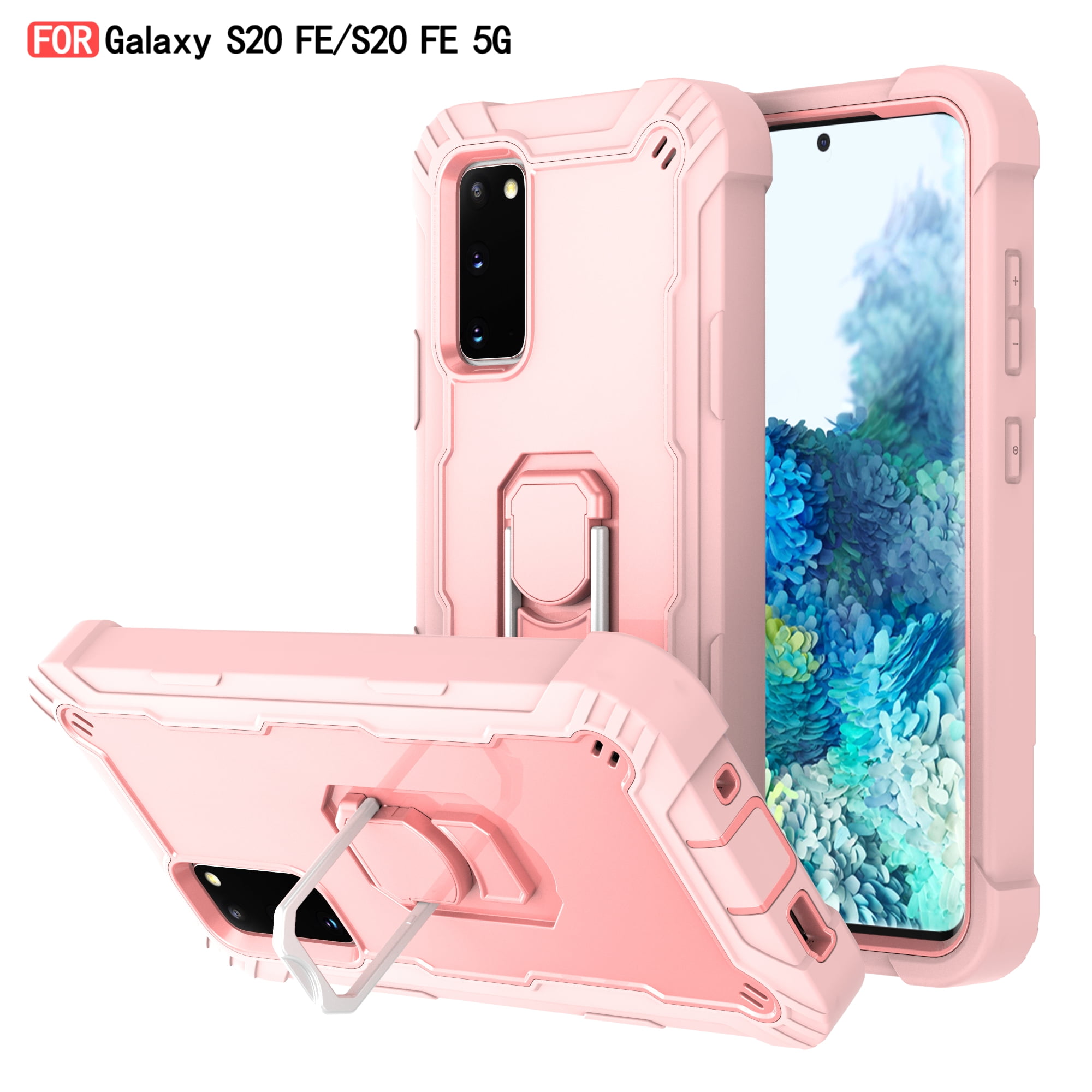 BENTOBEN Samsung S20 FE Case, Galaxy S20 FE Case, Glow in The Dark Dual Layer Hybrid Hard PC Soft TPU Rubber Rugged Anti-Slip Shockproof Protective Cases for Samsung Galaxy S20 FE 4G/5G