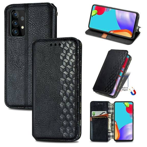 Galaxy S20 FE Case, PU Leather TPU Wallet Cover with Card Holder Kickstand Hidden Magnetic Adsorption Shockproof Flip Folio Cell Phone Case for Samsung Galaxy S20 FE 6.5 inch 2020, Black