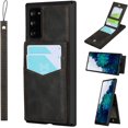 thumbnail image 1 of for Galaxy S20 FE Wallet Case with RFID Blocking Card Holder,Soft PU Leather Magnetic Buttons Portrait Stand with 6 Card Slots Flip Wrist Strap Shockproof Case for Samsung Galaxy S20 FE,Black, 1 of 14