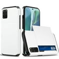 thumbnail image 1 of for Galaxy S20 FE Wallet Case with Sliding Door Hidden Pocket Credit Card Holder Dual Layer Heavy Duty Shockproof Hard PC Hybrid TPU Flip Protective Cover for Samsung Galaxy S20 FE, White, 1 of 8