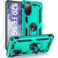 thumbnail image 1 of for Galaxy S20 FE case,with HD Screen Protector,[Military Grade] Car Mount Kickstand Hybrid Hard PC Soft TPU Shockproof Protective Case for Samsung Galaxy S20 FE 5G (Teal), 1 of 13