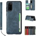 thumbnail image 1 of Galaxy S20 Luxury PU Leather Case,Credit Card Holder,Cash Slots,Stand Function Soft TPU Back Wallet Case Flip Wrist Strap Multi-Function Durable Case for Samsung Galaxy S20 6.2",Blue, 1 of 13