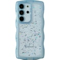 thumbnail image 1 of for Galaxy S20+ Plus 5G Case 6.7",Curly Wavy Anti-Slip Grip Design Transparent Bling Glitter Star Shiny Case Cute Clear Sparkly Bumper Protection Soft Phone Cover Case for Women Girls,Blue, 1 of 14