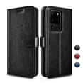 thumbnail image 1 of Galaxy S20 Plus 5G Case, Njjex Galaxy S20+ 5G Case [3 Card Slot] [Kickstand] [Gift Box] Leather Folio Flip Wallet Case [RFID Blocking] for Samsung Galaxy S20 Plus 5G - Black, 1 of 10