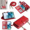 thumbnail image 1 of Galaxy S20 Plus Case, Allytech Premium PU Leather Shockproof Stand Detachable Adjustable Shoulder Strap TPU Back Cover Cards Slots Wallet Pocket Case for Samsung Galaxy S20+ Plus, Red, 1 of 1