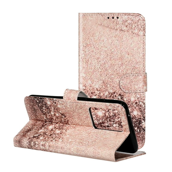 Galaxy S20+ Plus Case, Allytech Slim Fit Folio Flip Kickstand Protective Cards Holder Hand Strap Stand Feature Wireless Charging Support Wallet Case Cover for Samsung Galaxy S20 Plus,Pink Sand
