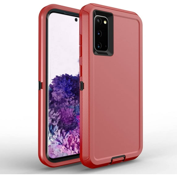Galaxy S20 Plus Case Galaxy S20+ Case for Samsung Galaxy S20 Plus 5G Case Military Drop Shockproof Heavy Duty Rugged 3 in 1 Protection Cover for Galaxy S20 Plus S20+ Phone Case (Red+Black)