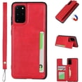 thumbnail image 1 of Galaxy S20 Plus Luxury PU Leather Case,Credit Card Holder,Cash Slots,Stand Function Soft TPU Back Wallet Case Flip Wrist Strap Multi-Function Durable Case for Samsung Galaxy S20 Plus 6.7",Red, 1 of 7