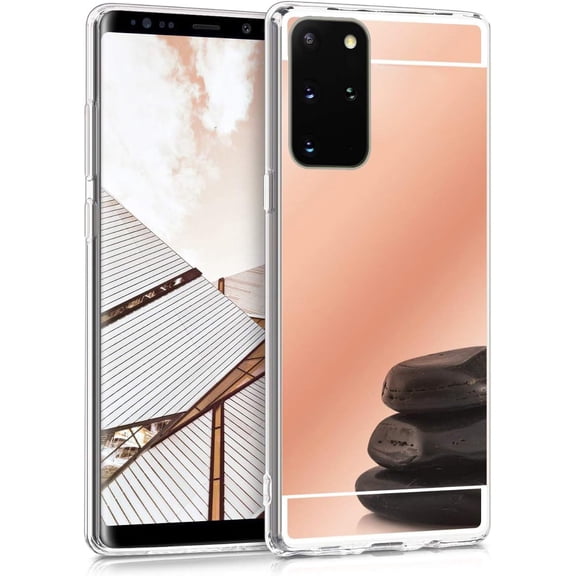 for Galaxy S20 Plus Mirror Makeup Case Cute for Girls Women Slim Ultra Thin Soft TPU Bumper Protective Cover Plating Mirror Luxury Fashion Case for Galaxy S20 Plus 6.7 inch Rose Gold