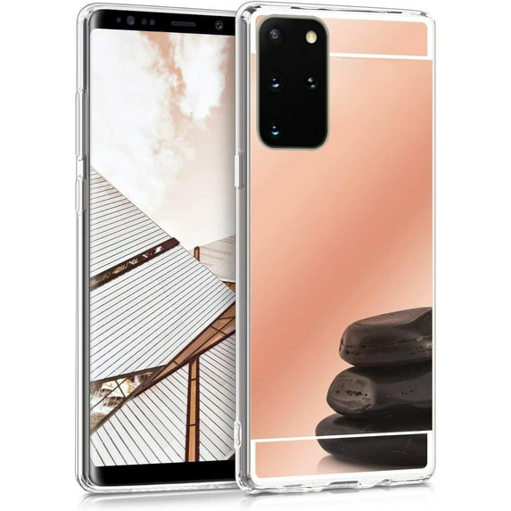 for Galaxy S20 Plus Mirror Makeup Case Cute for Girls Women Slim Ultra Thin Soft TPU Bumper Protective Cover Plating Mirror Luxury Fashion Case for Galaxy S20 Plus 6.7 inch Rose Gold