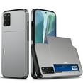 thumbnail image 1 of for Galaxy S20 Plus Wallet Case with Sliding Door Hidden Pocket Credit Card Holder Dual Layer Heavy Duty Shockproof Hard PC Hybrid TPU Flip Protective Cover for Samsung Galaxy S20 Plus, Gray, 1 of 8
