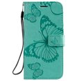 thumbnail image 1 of Galaxy S20 Ultra 5G Case, S20 Ultra Wallet Case, Allytech Pretty Retro Embossed Butterfly PU Leather Book Style Protection Slim Folio Flip Case Cover for Samsung Galaxy S20 Ultra 6.9", Green, 1 of 1