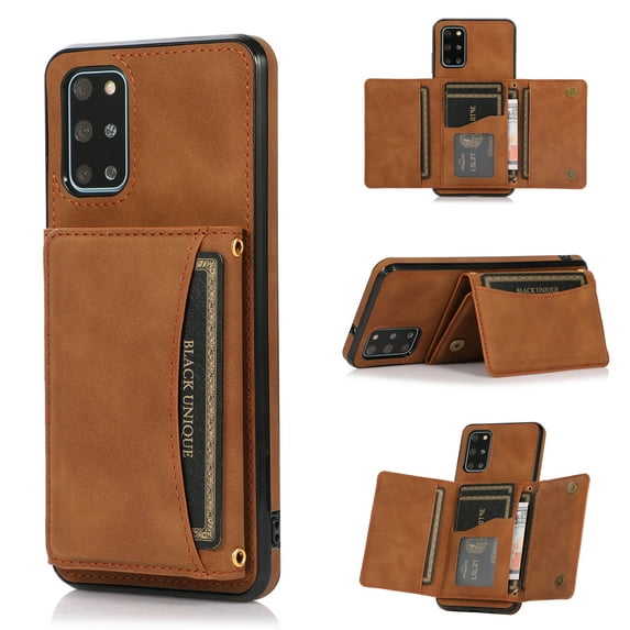 Galaxy S20 Ultra Back Wallet Case, Allytech Case for Samsung Galaxy S20 Ultra 5G 6.9", Book Flip PU Leather Purse Case with Credit Card Slots Stand Protective Case for Samsung S20 Ultra 2020, Brown