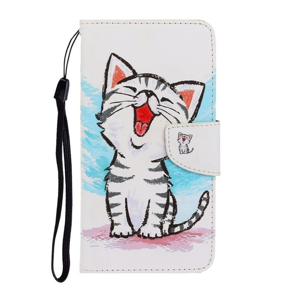 Galaxy S20 Ultra Case 6.9", Allytech Slim Fit Fashion Pattern PU Leather Folio Flip Stand Cards Slots Holder Wallet Case Shell TPU Back Cover for Samsung Galaxy S20 Ultra 6.9-inch 2020, Pink Cat