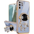 thumbnail image 1 of Galaxy S20 Ultra Case for Astronaut Stand,  for 6D Electroplated Galaxy S20 Ultra 4G/5G Phone Case,Soft TPU Protective Shockproof Flexible Samsung S20 Ultra Case 6.9 inch,Blue, 1 of 12