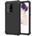 thumbnail image 1 of Galaxy S20 Ultra Case Cover,  PC TPU Hybrid Cover Heavy Duty Protective Defender Bumper Shockproof Drop Proof Wireless Charging Support Back Cover Case for Samsung Galaxy S20 Ultra,Black, 1 of 22