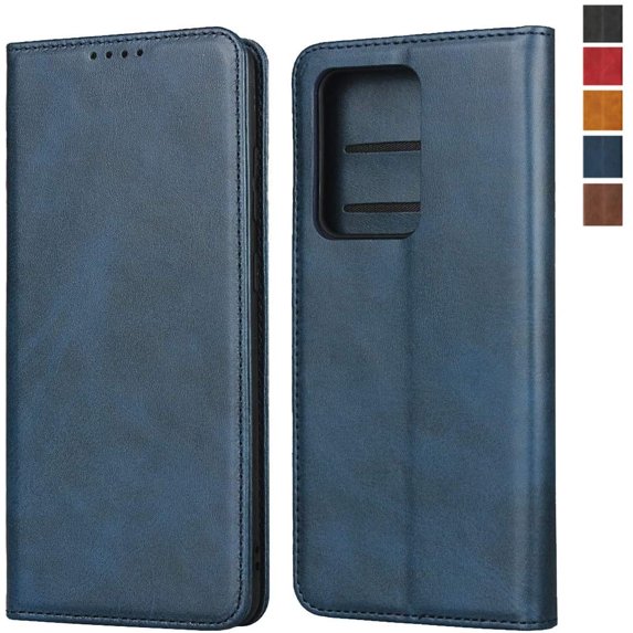 Galaxy S20 Ultra Wallet Case,Premium PU Leather Flip Folio Case with Card Slot,Stand Holder and Magnetic Closure Protective Case for Samsung Galaxy S20 Ultra/Galaxy S20 Ultra 5G,6.9" Navy Blue