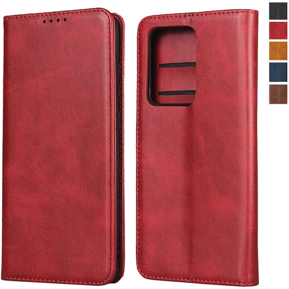 for Galaxy S20 Ultra Wallet Case,Premium PU Leather Flip Folio Case with Card Slot,Stand Holder and Magnetic Closure Protective Case for Samsung Galaxy S20 Ultra/Galaxy S20 Ultra 5G,6.9" Red
