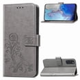 thumbnail image 1 of Galaxy S20 Wallet Case, Allytech PU Leather Clover Embossed Kickstand Folio Flip Slim Fit Wrist Strap Cards Holder Full Protection Wallet Case Cover for Samsung Galaxy S20 6.2" 2020, Gray, 1 of 6