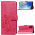 thumbnail image 1 of Galaxy S20 Wallet Case, Allytech PU Leather Clover Embossed Kickstand Folio Flip Slim Fit Wrist Strap Cards Holder Full Protection Wallet Case Cover for Samsung Galaxy S20 6.2" 2020, Rose, 1 of 6