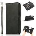 thumbnail image 1 of Galaxy S21 5G Case and Cover, Allytech Detachable Magnetic Wallet Case PU Leather Full Body Protective Case with Credit Card Slots Wrist Strap for Samsung Galaxy S21 5G 6.2 inch, Black, 1 of 5