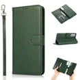 thumbnail image 1 of Galaxy S21 5G Case and Cover, Allytech Detachable Magnetic Wallet Case PU Leather Full Body Protective Case with Credit Card Slots Wrist Strap for Samsung Galaxy S21 5G 6.2 inch, Green, 1 of 5