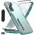thumbnail image 1 of for Galaxy S21 6.2 Inch Double Layer Hybrid Military Grade Rugged Shock Resistant Drop Case with 1 PCS Magnetic Car Mount and 1 PCS HD Tempered Glass Screen Protector (Green), 1 of 15