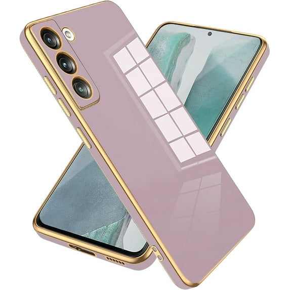 Galaxy S21 Case, Designed for Electroplated Samsung Galaxy S21 Phone Case, Case Soft TPU Protective Shockproof Flexible Samsung Galaxy S21 Case 6.2''Purple
