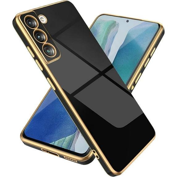 Galaxy S21 Case, Designed for Electroplated Samsung Galaxy S21 Phone Case, Case Soft TPU Protective Shockproof Flexible Samsung Galaxy S21 Case 6.2''Black