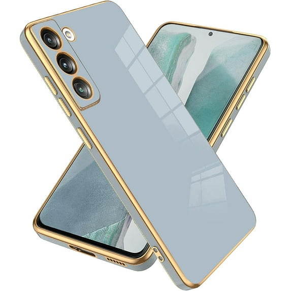 Galaxy S21 Case, Designed for Electroplated Samsung Galaxy S21 Phone Case, Case Soft TPU Protective Shockproof Flexible Samsung Galaxy S21 Case 6.2''Blue