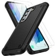thumbnail image 1 of for Galaxy S21 Case, S21 Case with Self Healing Flexible TPU Screen Protector[2 Pack], Military Grade Dual-Layer Heavy Duty Protection Case for Samsung Galaxy S21 5G-Black, 1 of 13