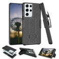 thumbnail image 1 of Galaxy S21 Case, Takfox Shockproof Hard Shell [Built-in Kickstand] Secure Locking Belt Swivel Clip Holster Defender Carrying Armor Sturdy Protection Slim Case Cover for Samsung Galaxy S21 , Black, 1 of 7
