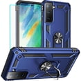thumbnail image 1 of Galaxy S21 FE 5G Case, Samsung Galaxy S21 FE 5G Case with HD Screen Protector, Military Grade Protective Cases with Ring for Samsung Galaxy S21 FE (Green), 1 of 12