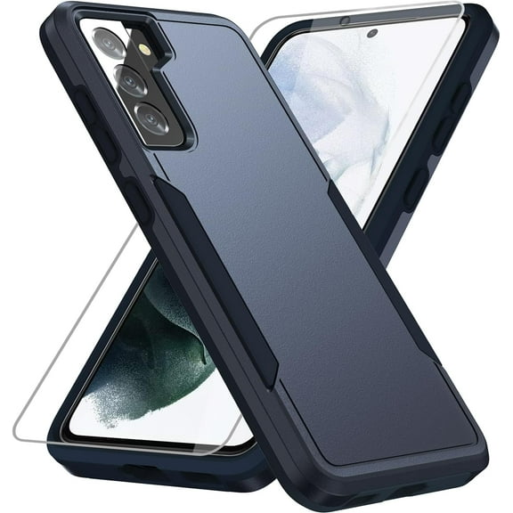 for Galaxy S21 FE 5G Case,Samsung S21 FE Case,with Screen Protector [Military Grade Drop Tested] Heavy-Duty Tough Rugged Shockproof Protective Case for Samsung Galaxy S21 FE 5G, Blue