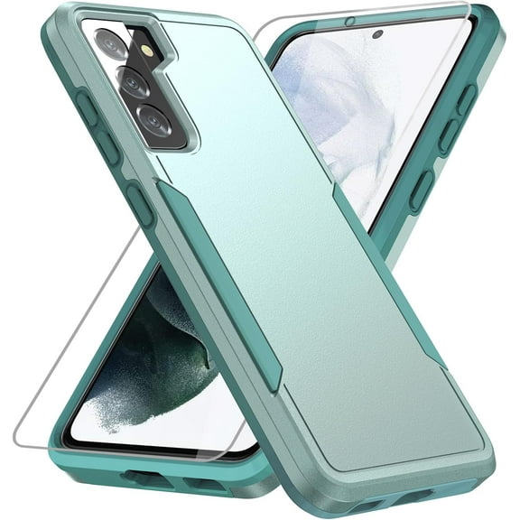 for Galaxy S21 FE 5G Case,Samsung S21 FE Case,with Screen Protector [Military Grade Drop Tested] Heavy-Duty Tough Rugged Shockproof Protective Case for Samsung Galaxy S21 FE 5G, Green
