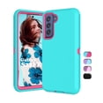 thumbnail image 1 of Galaxy S21 FE 5G Cases, Sturdy Case for Galaxy S21 FE 5G 6.4", Tekcoo Full-Body Heavy Duty Armor Hard Plastic & Shock Absorption Rubber Rugged Bumper 3-in-1 Case Cover -Mint, 1 of 7