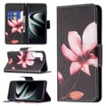 thumbnail image 1 of Galaxy S21 FE Case Cute Embossed Pattern Premium Leather Wallet Cover Flip Stand Credit Card Slots Pocket Holder Magnetic Closure Folio Case for Samsung Galaxy S21 FE, Lotus, 1 of 8