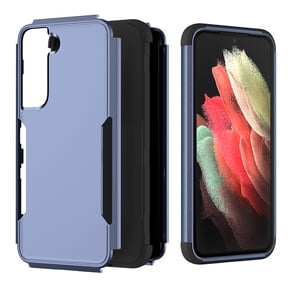 for Galaxy S21 FE Case, Defender Case Compatible with Samsung Galaxy S21 FE Case, Hybrid Heavy Duty Military Grade Full-Body Drop Shockproof Dustproof 3-Layers Rugged Protective Cover,
Royalblue/Black